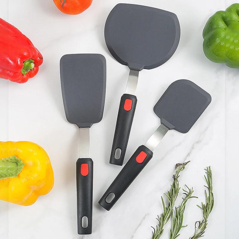 Spatule en Silicone pour Pots antiadhésifs, résistante aux hautes températures, spatule à frire dome