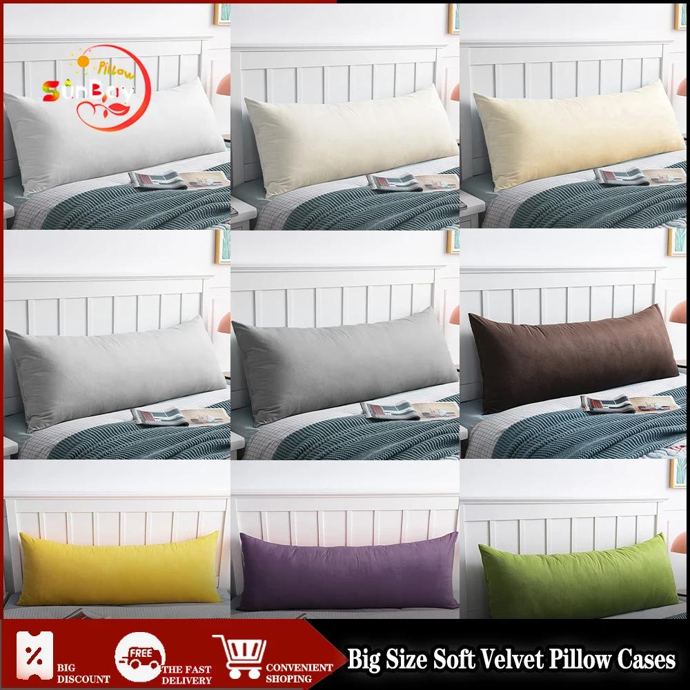 Housse de coussin en velours douillet 50x70 50x100, double coussin lombaire de luxe, housse décorati