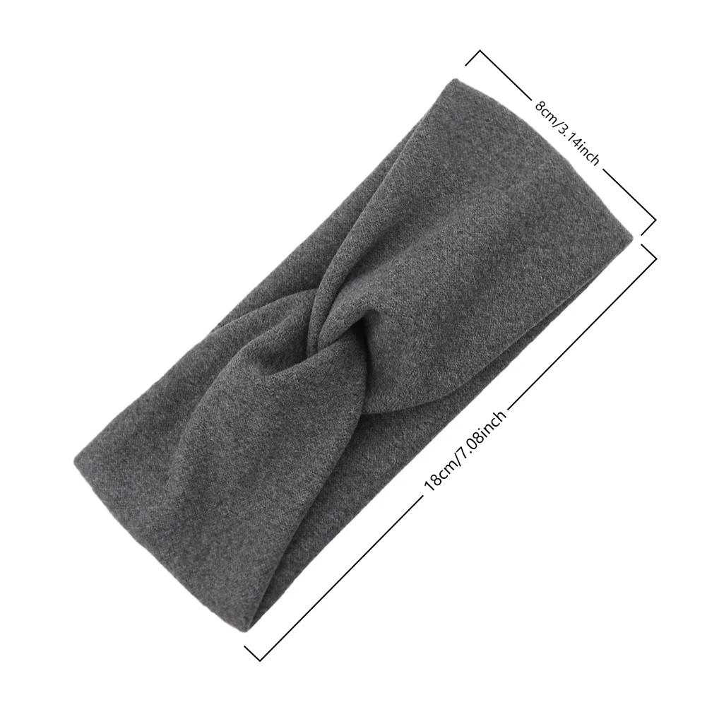 Bandeaux côtelés solides pour bébé, bandeaux noués en Faux cachemire, couvre-chef large, couvre-chef