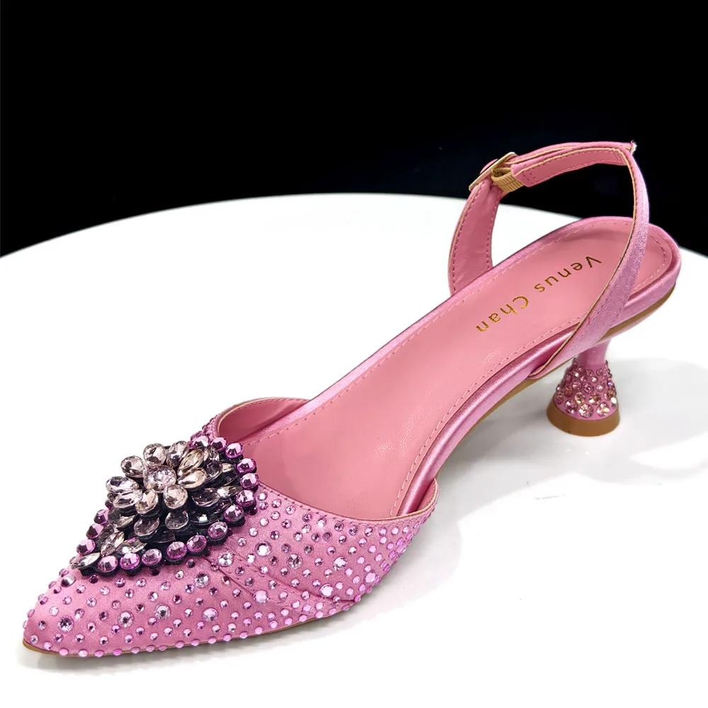 Venus Chan Ensemble de chaussures et de sacs papillon rose au design italien élégant pour femme – Pa