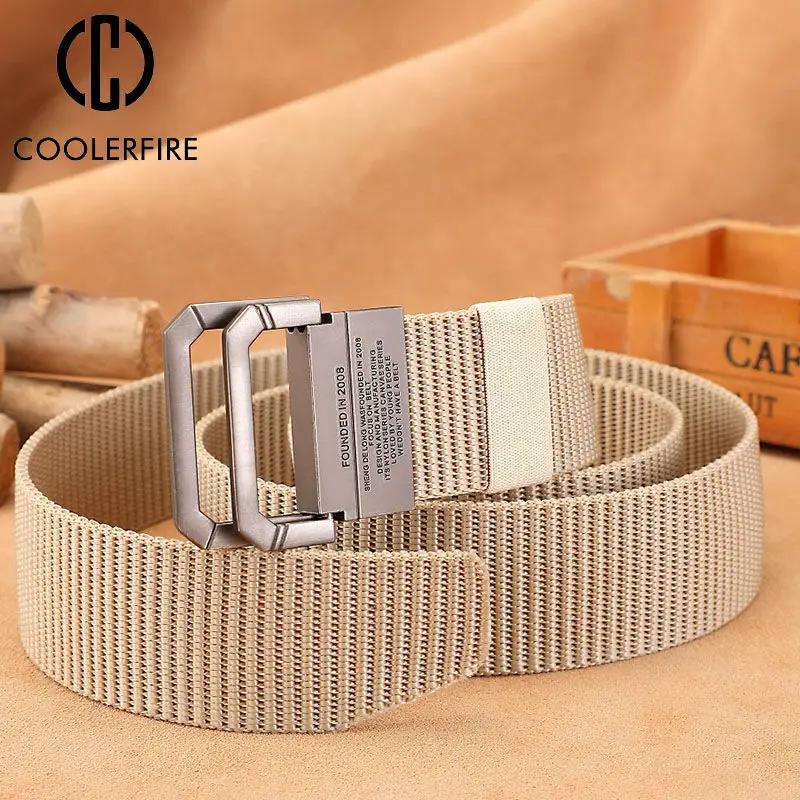 Hommes ceinture en Nylon sangle tissu tactique armée toile décontracté mode luxe concepteur jean cei