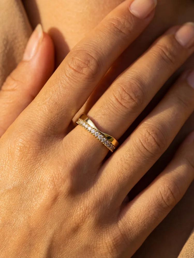 Bague minimaliste en argent Sterling 925 pour femmes, bague en Zircon avec sourire, fête d'anniversa