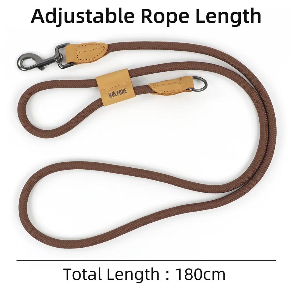 1.8M grande laisse de chien chaîne de taille Traction pour la course à pied réglage simplicité mains