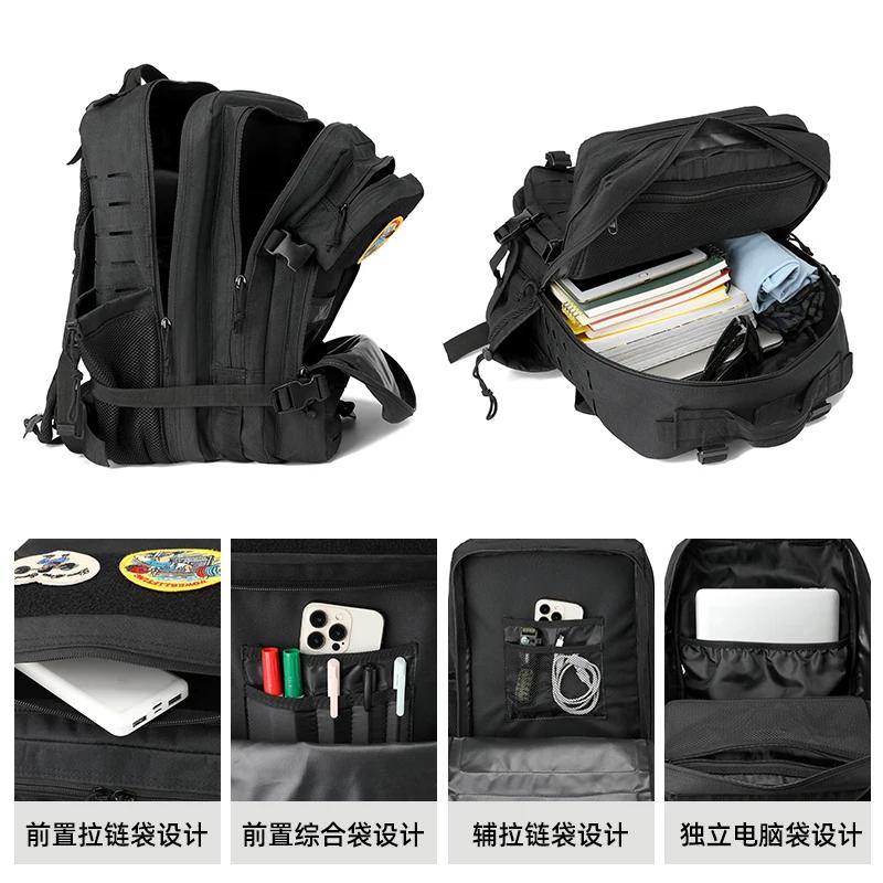 45L sac à dos extérieur pour hommes sac à dos Molle sac à dos de randonnée avec support de bouteille