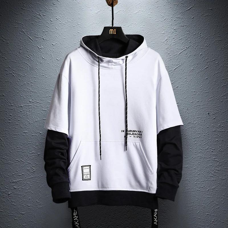 Nouveau sweat à capuche Patchwork Hip Hop hommes pull à capuche Streetwear décontracté mode vêtement