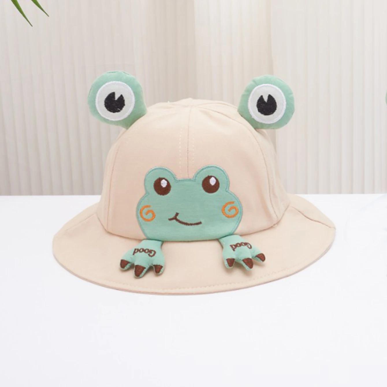 Chapeau de bébé petite grenouille mignon pour la protection solaire, chapeau de pêcheur pour enfants