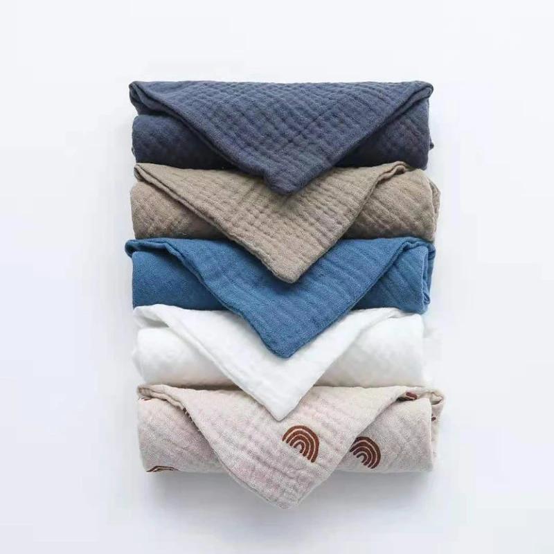 Lingettes carrées en coton pour bébé, 5 pièces, lingettes pour le visage, lavage des mains, mouchoir