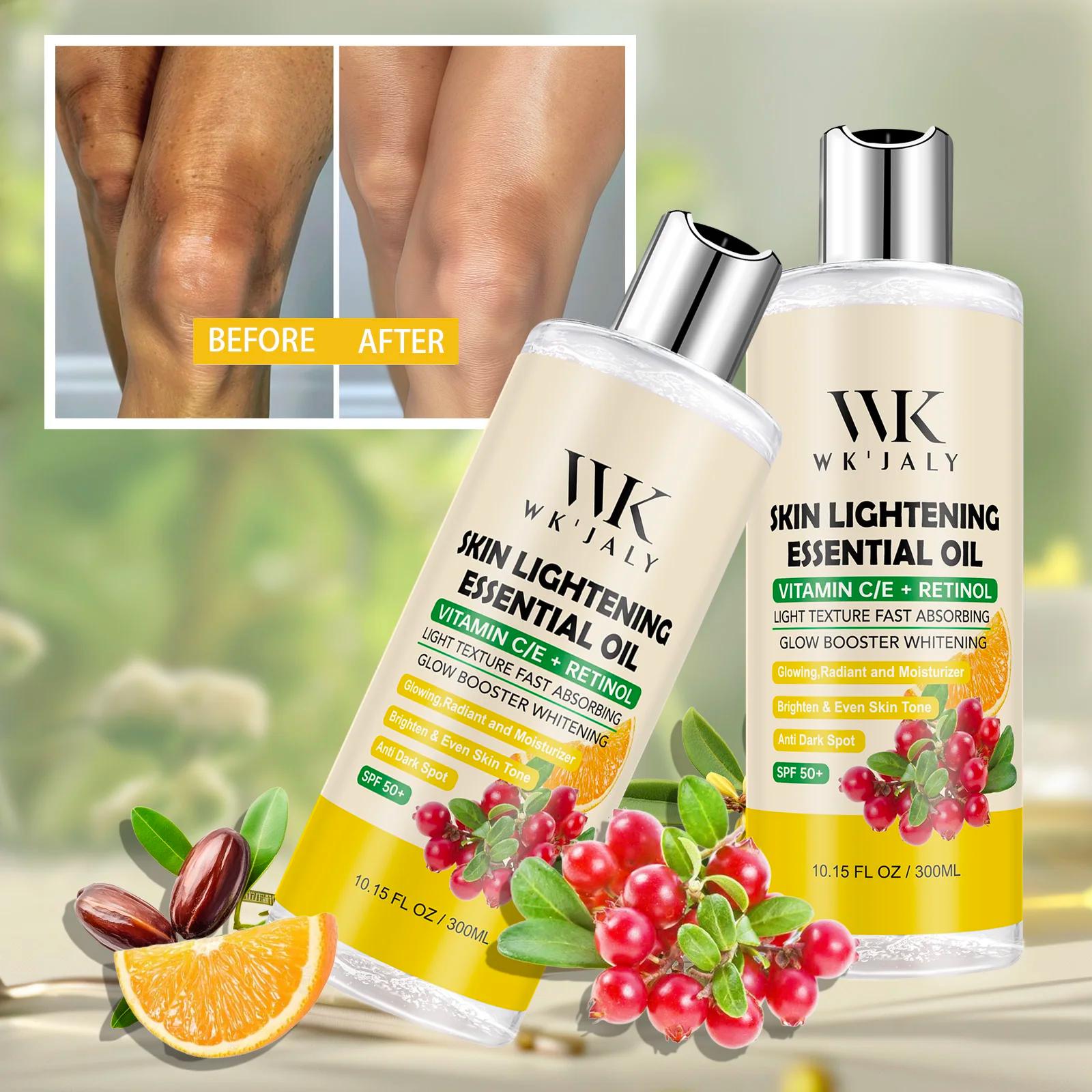 Huile corporelle éclaircissante WK JALY, élimine les taches brunes, booster d'éclat, peau lisse et p