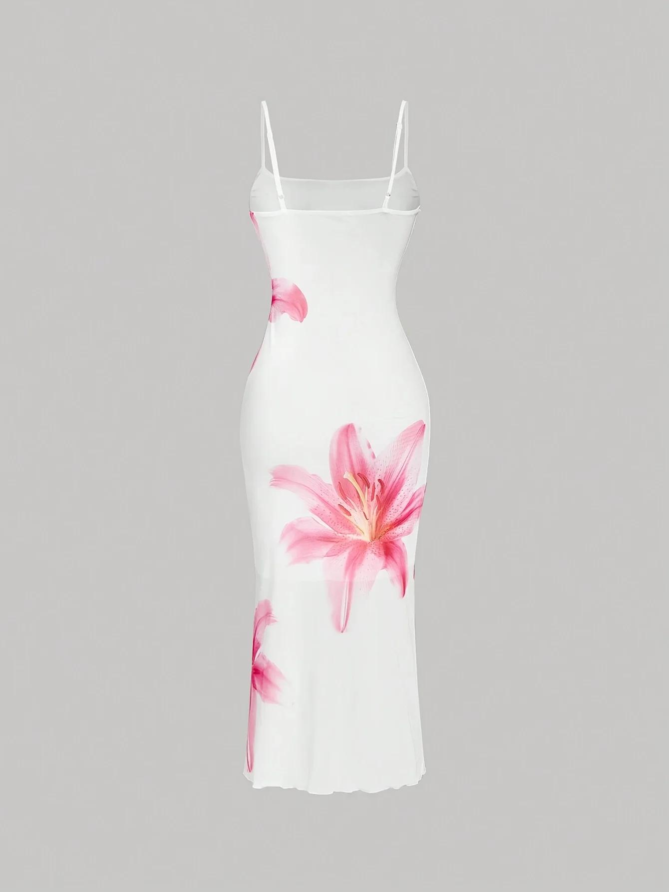 Robe d'été élégante à imprimé floral, robe de style resort