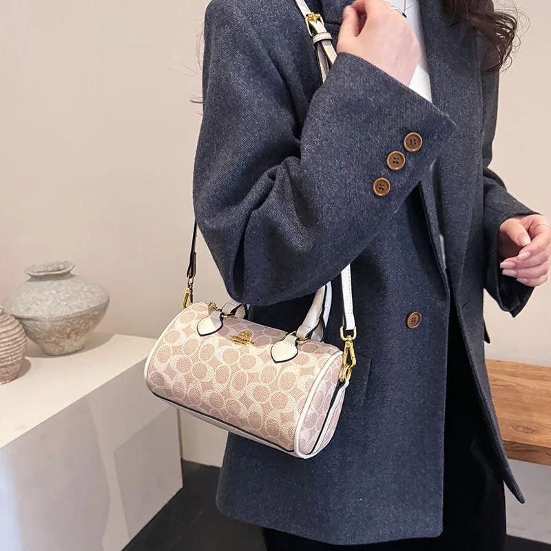 Mini sac Boston vintage bandoulière matelassé femme monogramme rétro élégant sac main