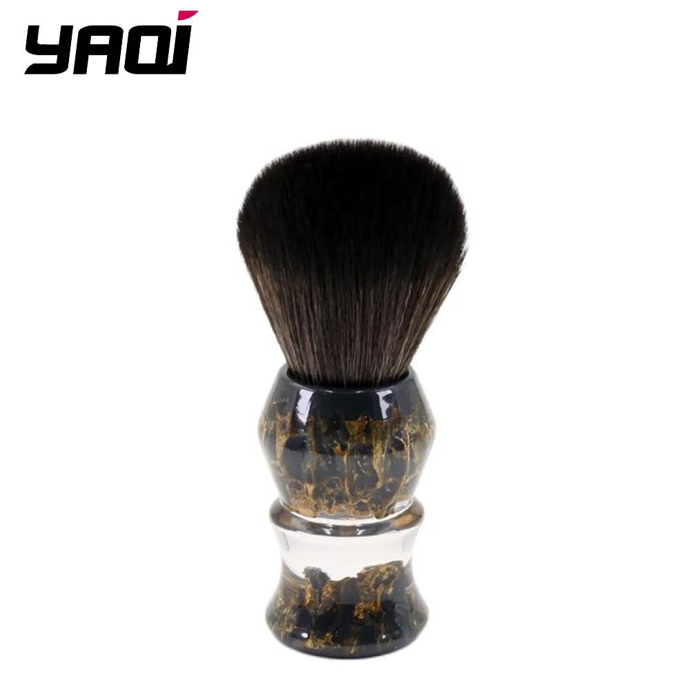 YAQI DEEP STONES 24mm cheveux synthétiques résine poignée hommes brosse de rasage humide