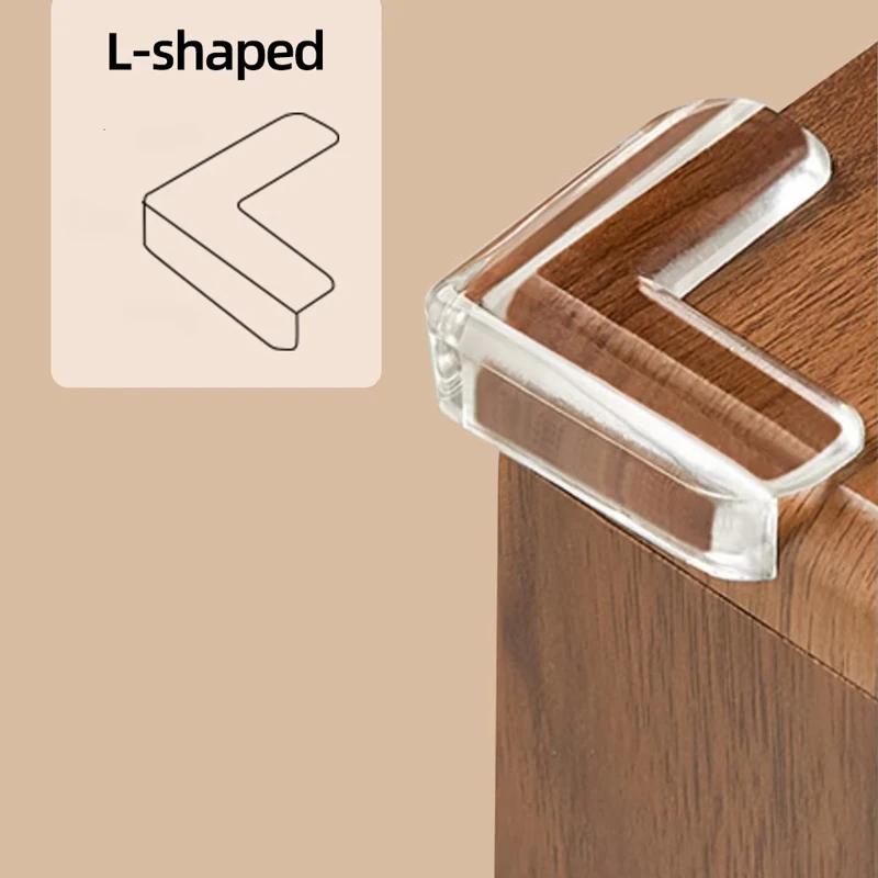 Protection d'angle de table en silicone pour la sécurité des bébés, protection transparente des bord