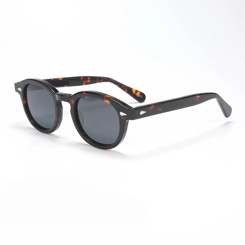 Lunettes de soleil polarisées pour hommes et femmes, style Johnny Depp Lemtosh, monture vintage en a