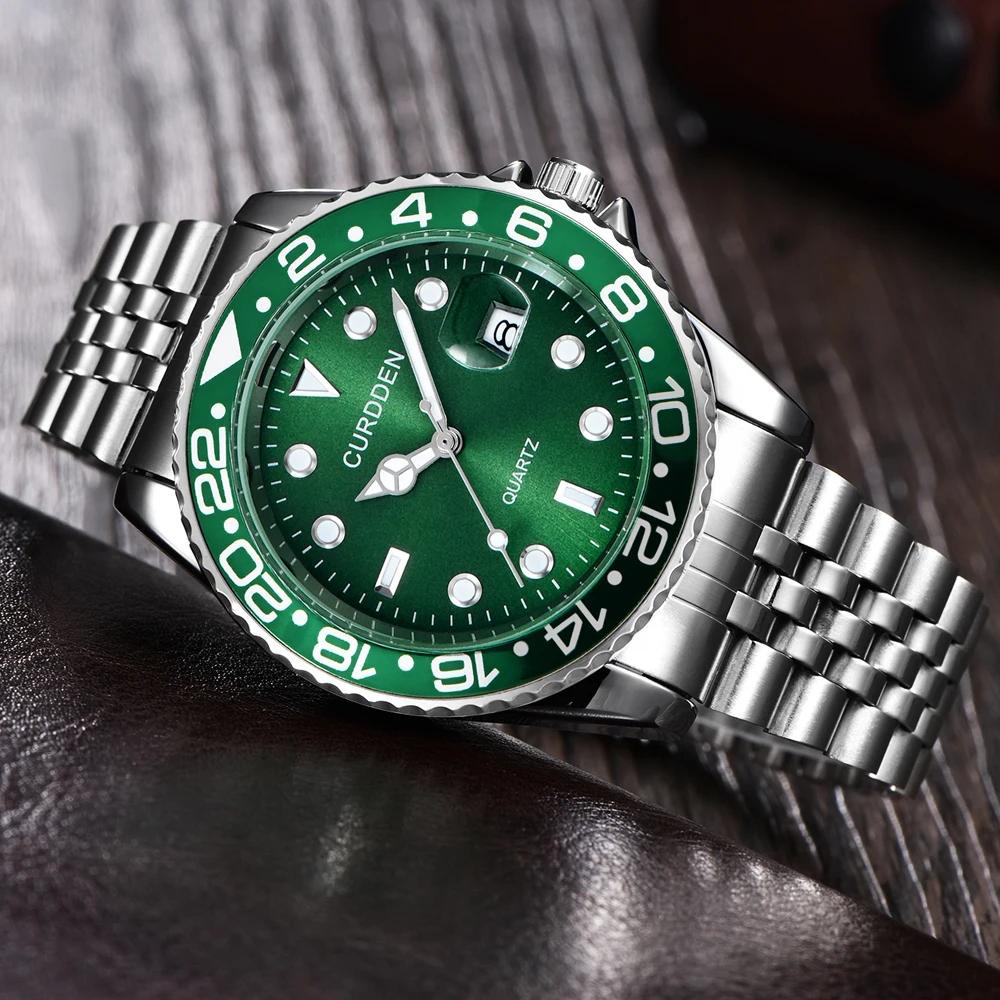 Hommes marque célèbre montres étudiants garçons mode bracelet en acier inoxydable calendrier décontr
