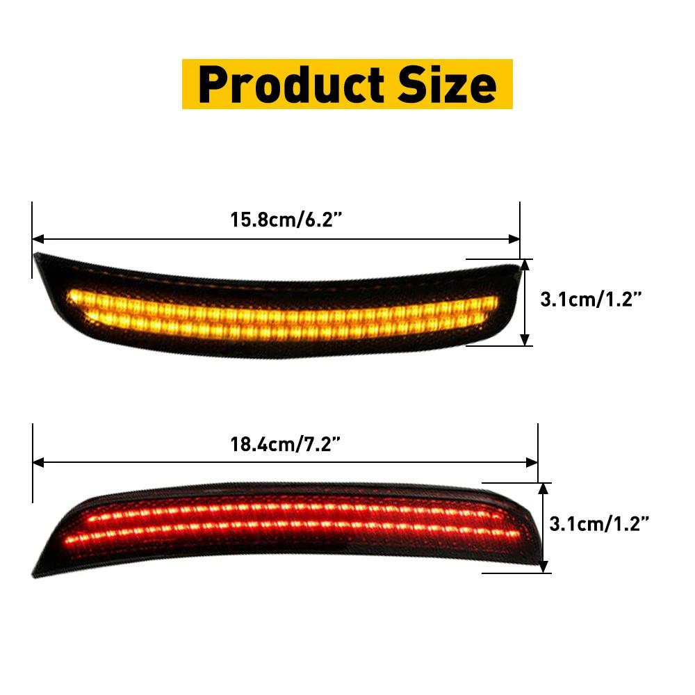 Feu de position latéral LED pour Dodge Charger 2015-2022 – Ampoule indicatrice avant ambre et arrièr
