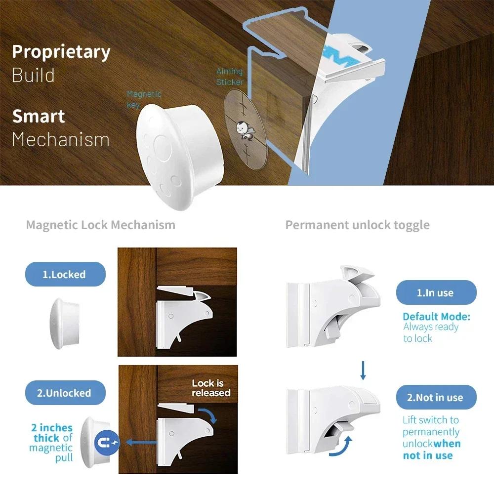 Serrure magnétique pour enfants, Protection pour enfants, serrure de sécurité pour bébé, loquet de t