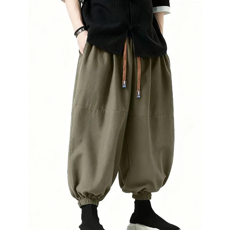 Pantalon homme FGKKS neuf, style coréen, coupe ample, en coton, pour l'extérieur, printemps, uni