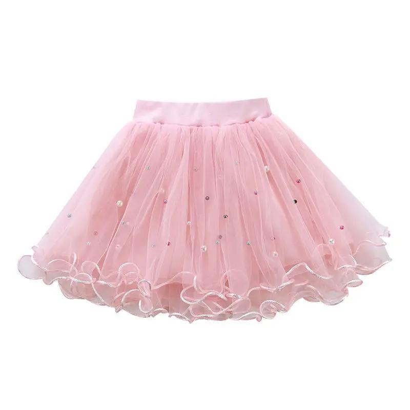 Bébé filles Tutu jupe moelleuse enfant en bas âge princesse Ballet danse Tulle maille jupe enfants g
