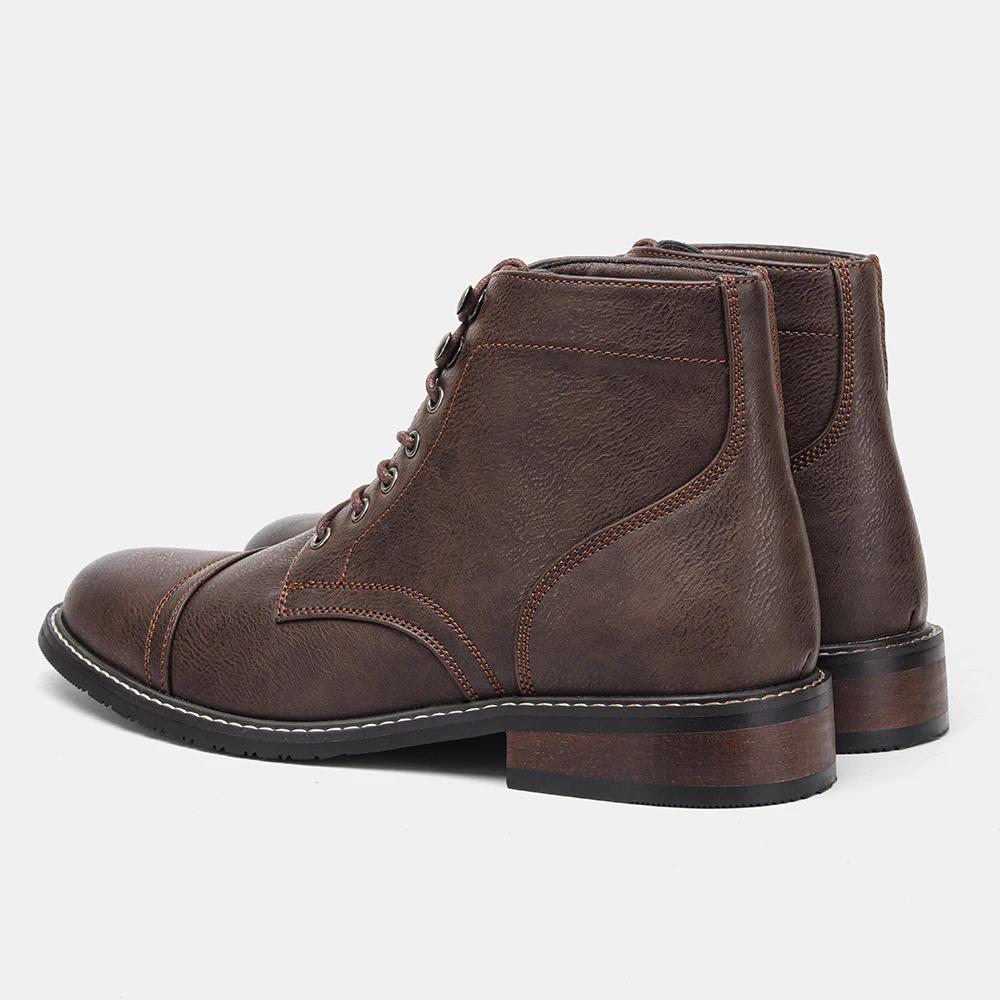 Bottines en cuir confortables de marque tendance 2026, bottines décontractées à la cheville