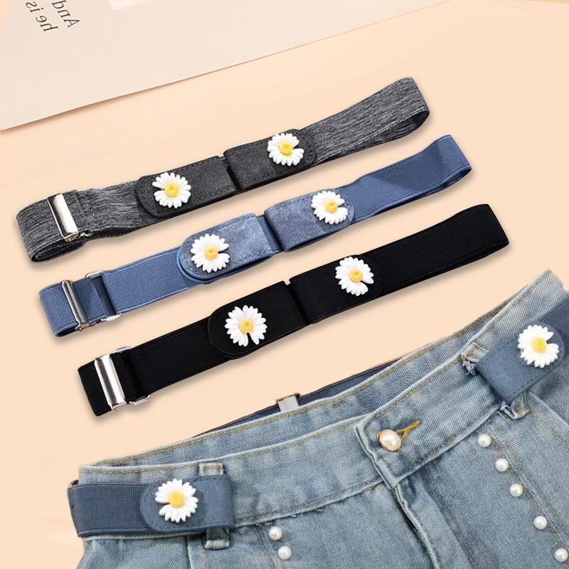 Ceintures pour femmes sans boucle taille jean pantalon sans boucle extensible taille élastique femme