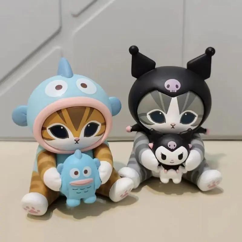 Mofusand Kitten X Kt Cat Cross-Dressing Sitting Posture Blind Box Multiple Styles Cute Doll Desktop 