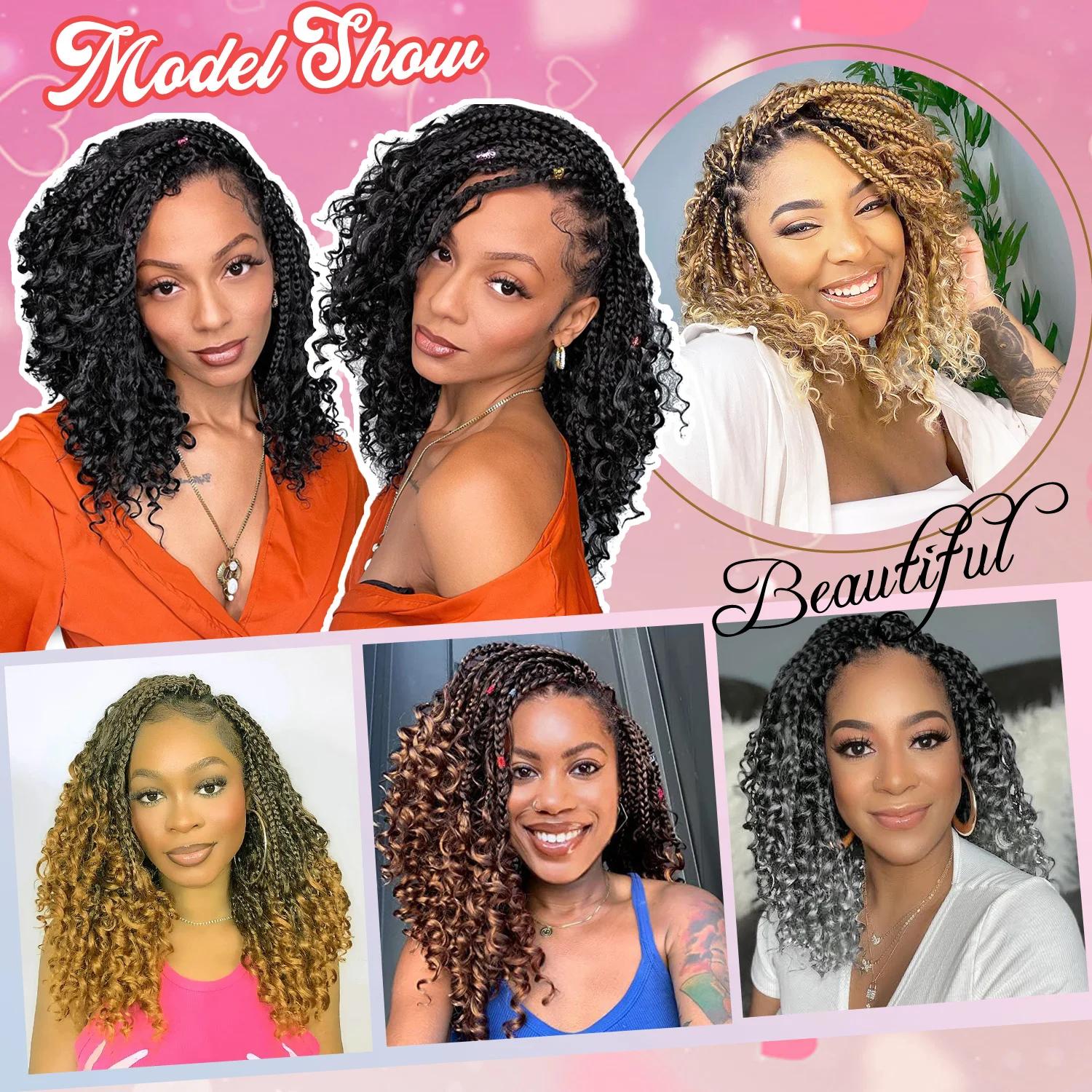 10 pouces déesse boîte tresses Crochet cheveux 1 paquet/lot synthétique Boho Crochet boîte tresses a