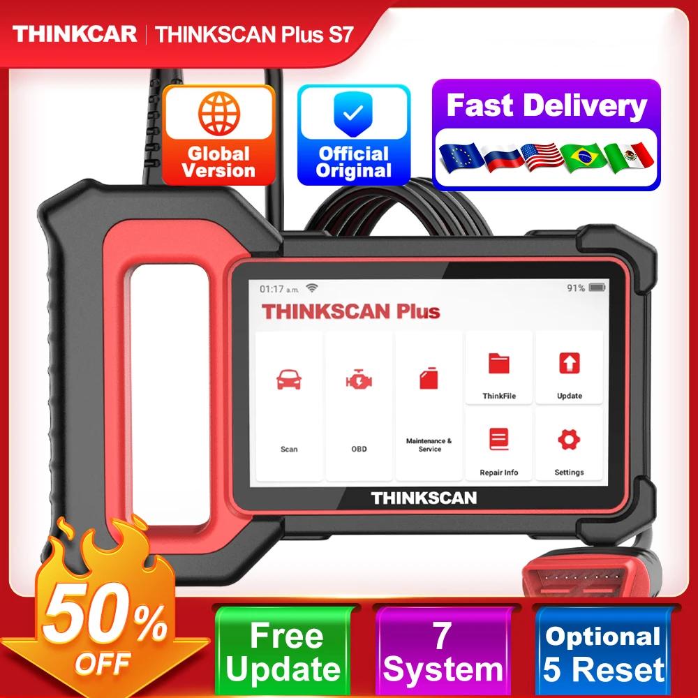 THINKCAR-Outil de Diagnostic de Voiture, Scanner OBD2, Système ECM ABS SRS TCM BCM, Réinitialisation