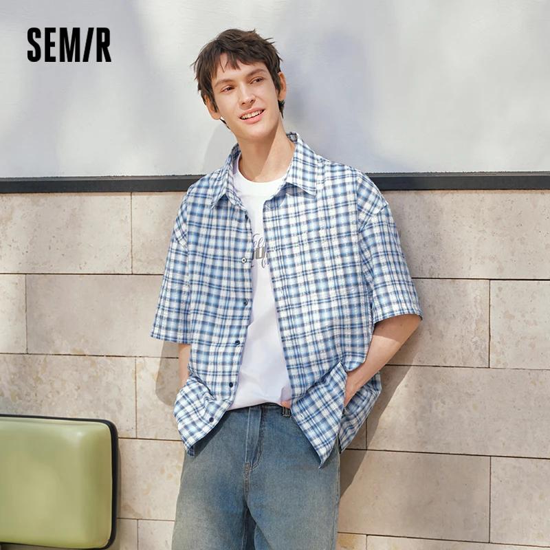 Chemise Homme Semir 2026 Ample à Carreaux Col Revers Tendance Poche Plaquée Décontractée Polyvalente