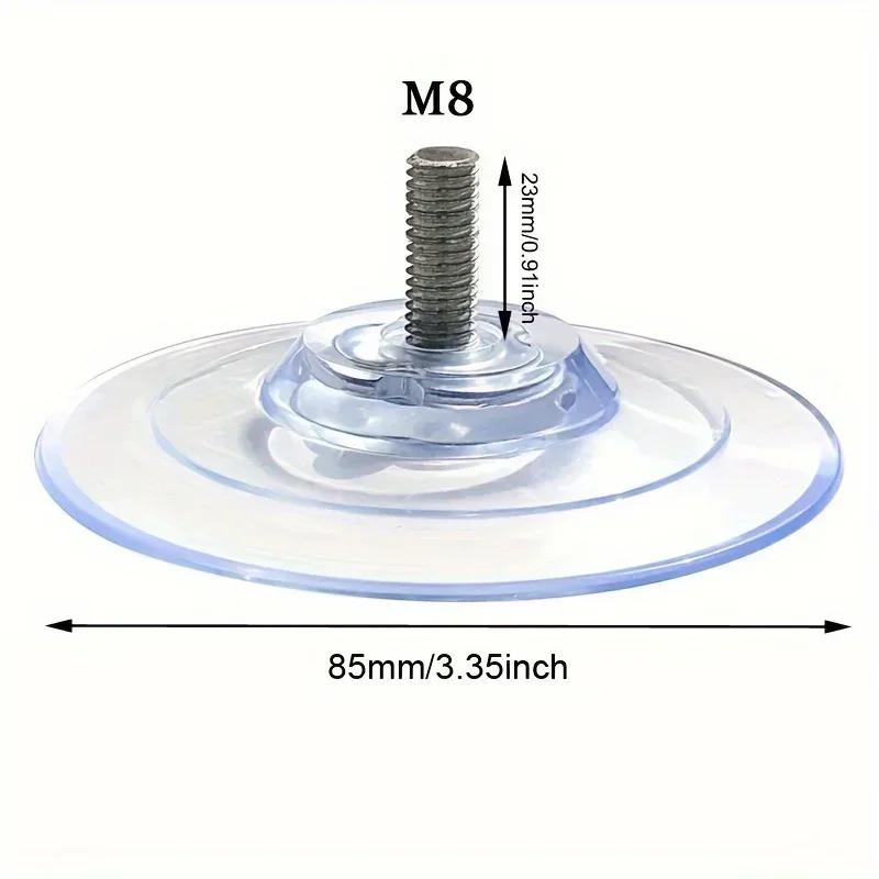 Vis M8 en caoutchouc Transparent, ventouse, crochets à écrou tournant pour dessus de Table en verre,