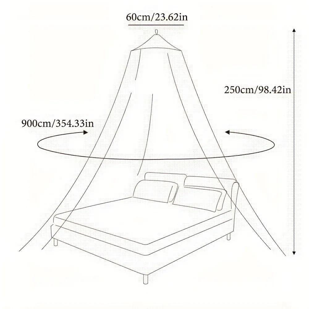 Moustiquaire de lit pour enfants en forme de dôme lumineux, pliable, à étoiles autocollantes DIY, po