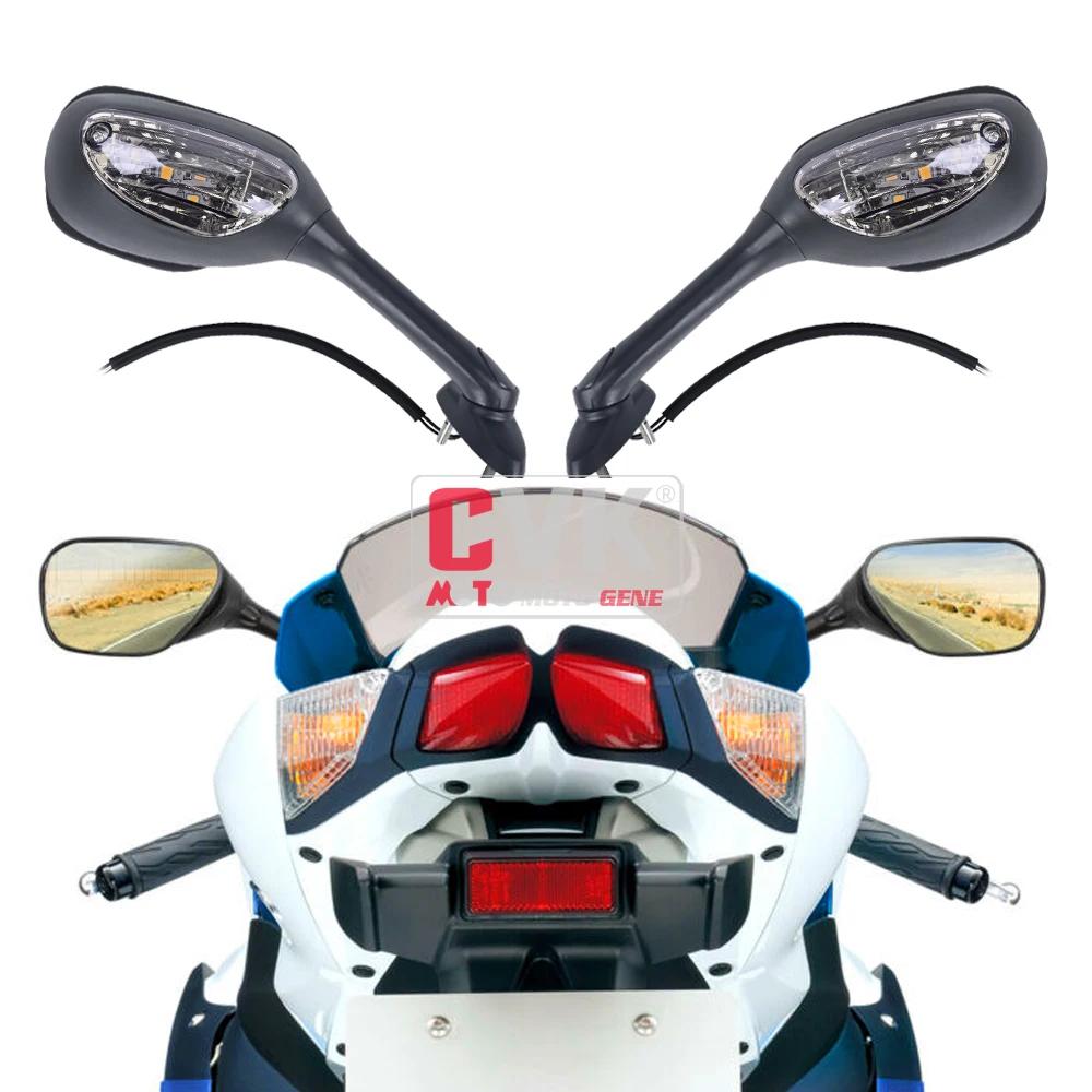 CVK miroirs rétroviseur inversé avec lumière pour Suzuki GSXR600 GSXR750 GSXR1000 K5 K6 K7 K8 2005 2