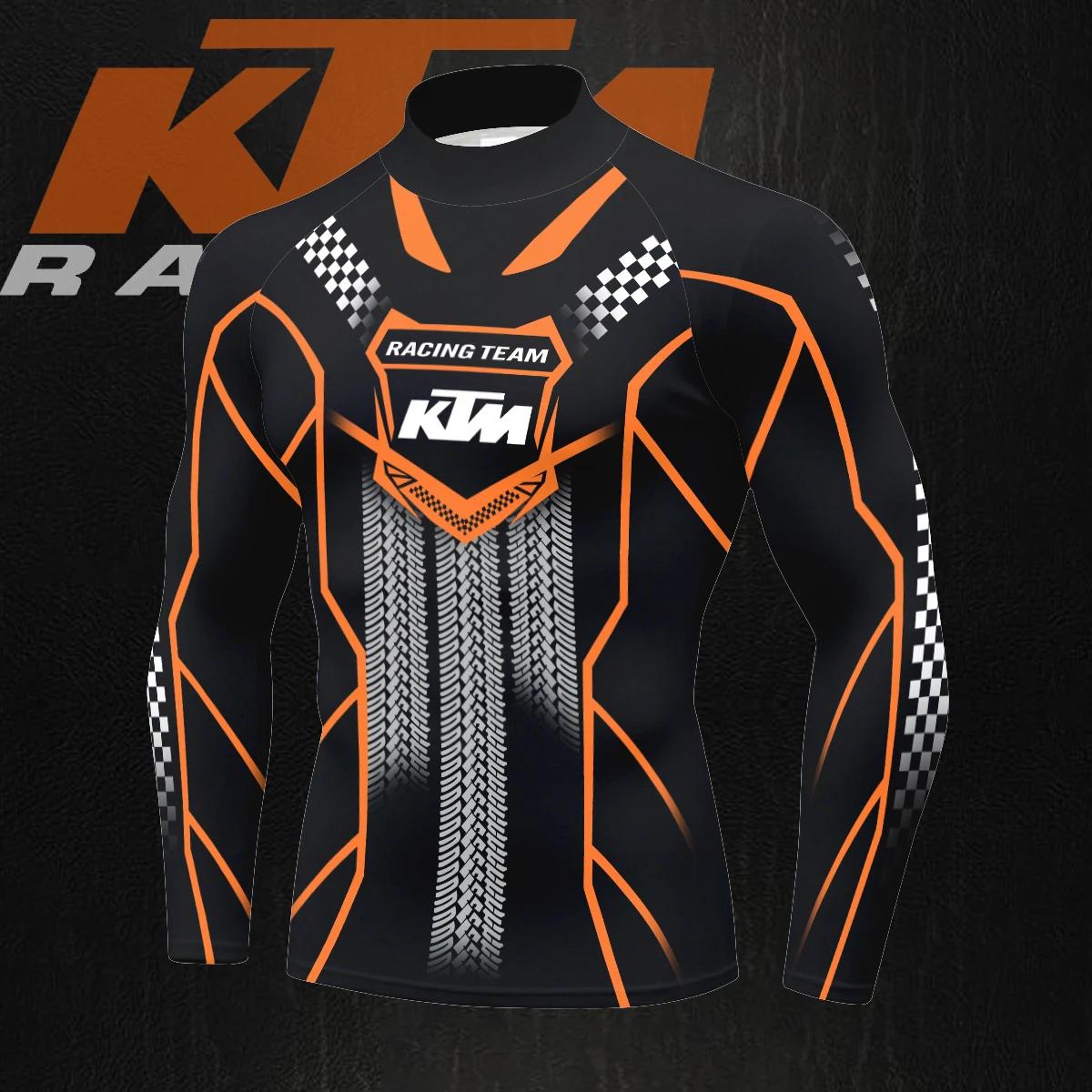 KTM Racing Team Rainbow Track Style Col mi-haut pour homme à manches longues, tendance, multifonctio