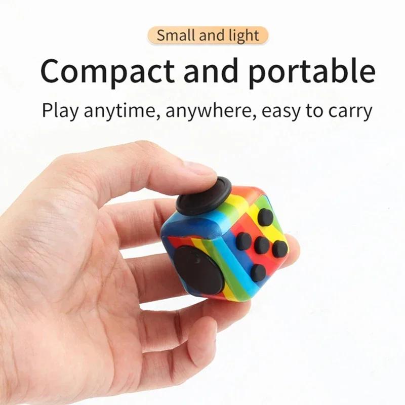 Dés de décompression Fidget de couleur unie, pour libérer le Stress, l'autisme, l'anxiété, soulager 