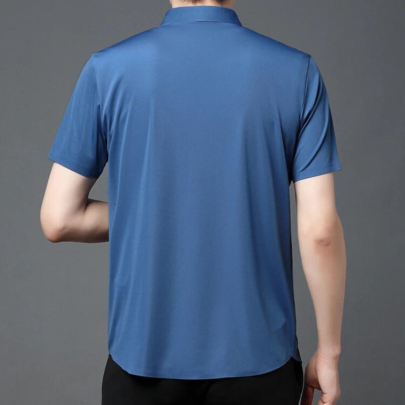 Chemise à manches courtes Ultra extensible pour hommes, décontractée, respirante, extensible, résist