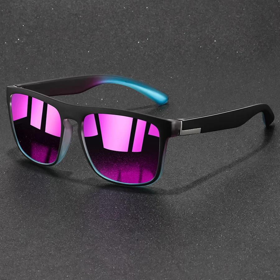 Lunettes de soleil sport carrées vintage tendance pour hommes et femmes, idéales pour la pêche et la