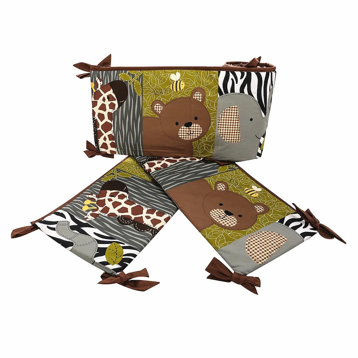 7 pièces animaux de la forêt bébé berceau ensemble de literie pépinière bébé berceau ensemble pour c