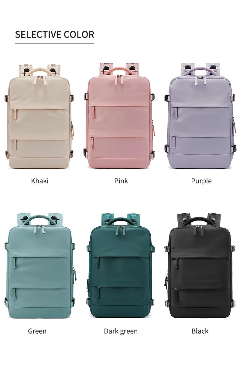 Femmes sac à dos pour ordinateur portable 15.6 pouces adolescente USB charge école sac à dos sac à c