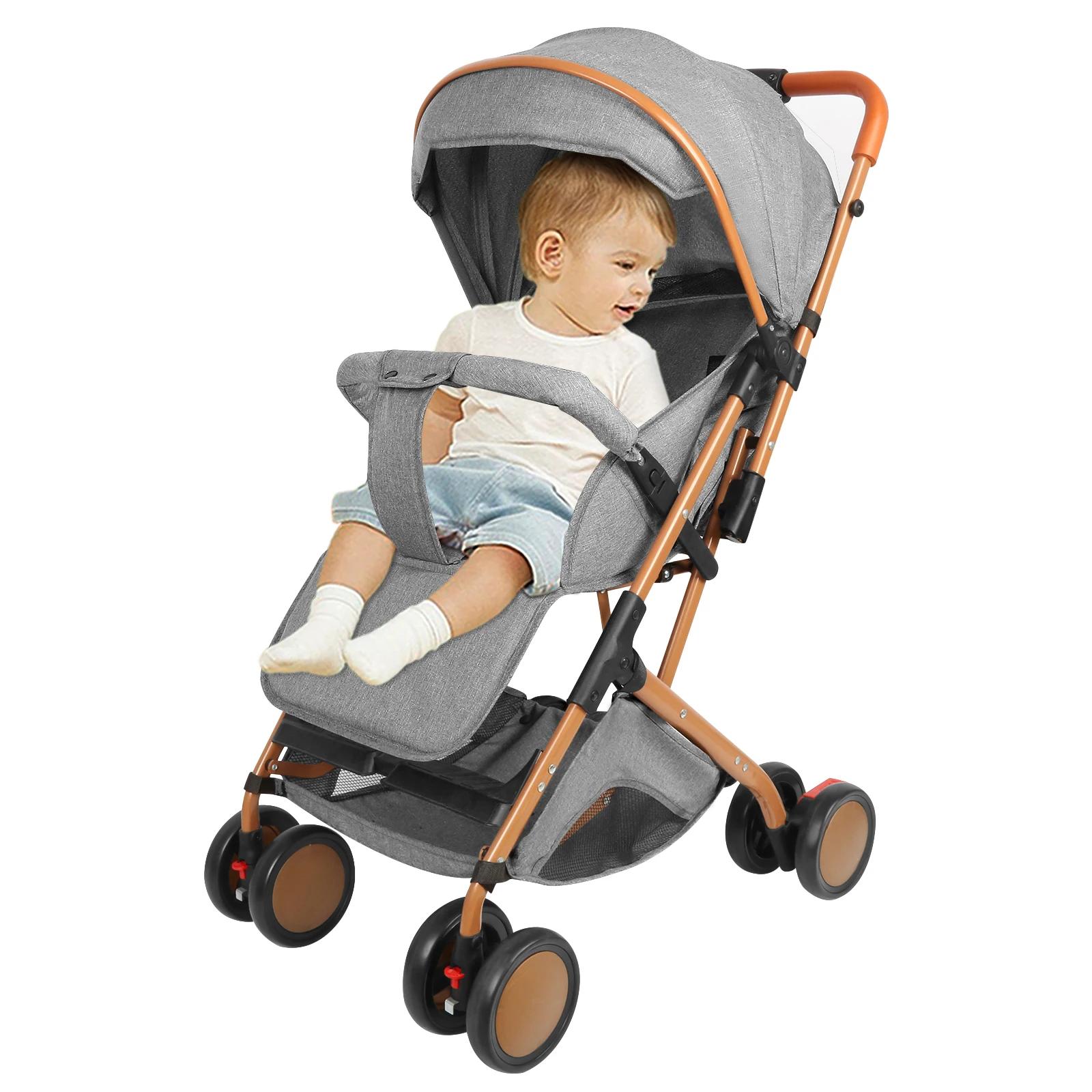 Poussette bébé pliable avec moustiquaire et panier - Pratique pour les sorties jusqu'à 20 kg