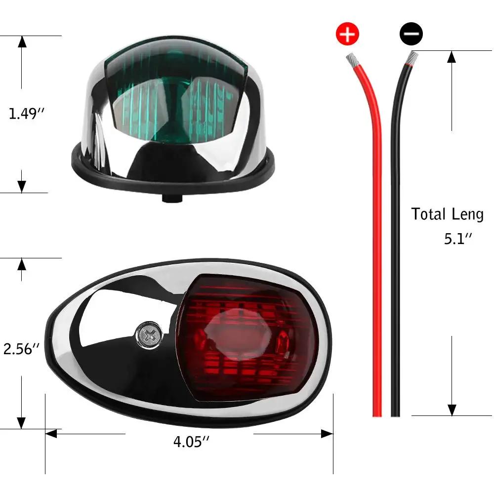 Feux de navigation pour yacht, étanches, LED, feux de navigation marins, feux de navigation rouges e
