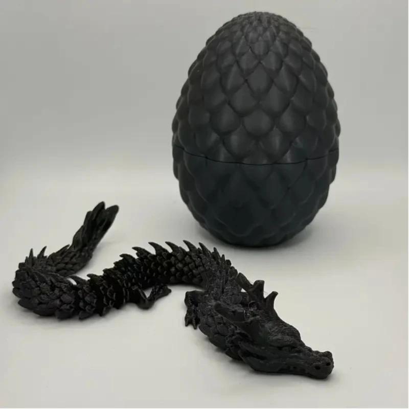 Oeuf Surprise de Dragon chinois 3D, Mini décor articulaire mobile, cadeau de bureau mignon à collect
