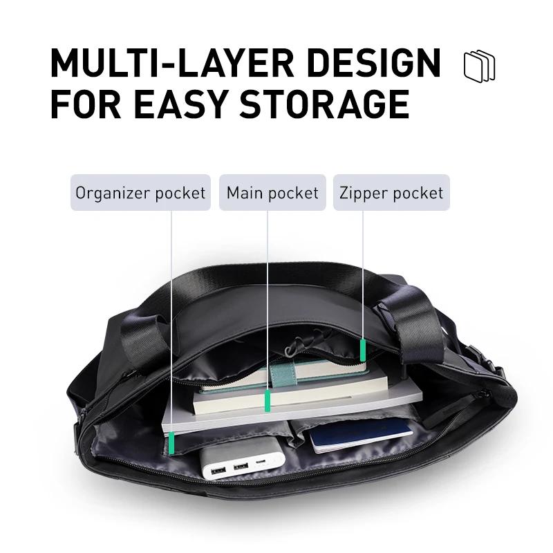 MARK RYDEN Sac fourre-tout pour homme, sac à main pour ordinateur portable hydrofuge avec fermeture 