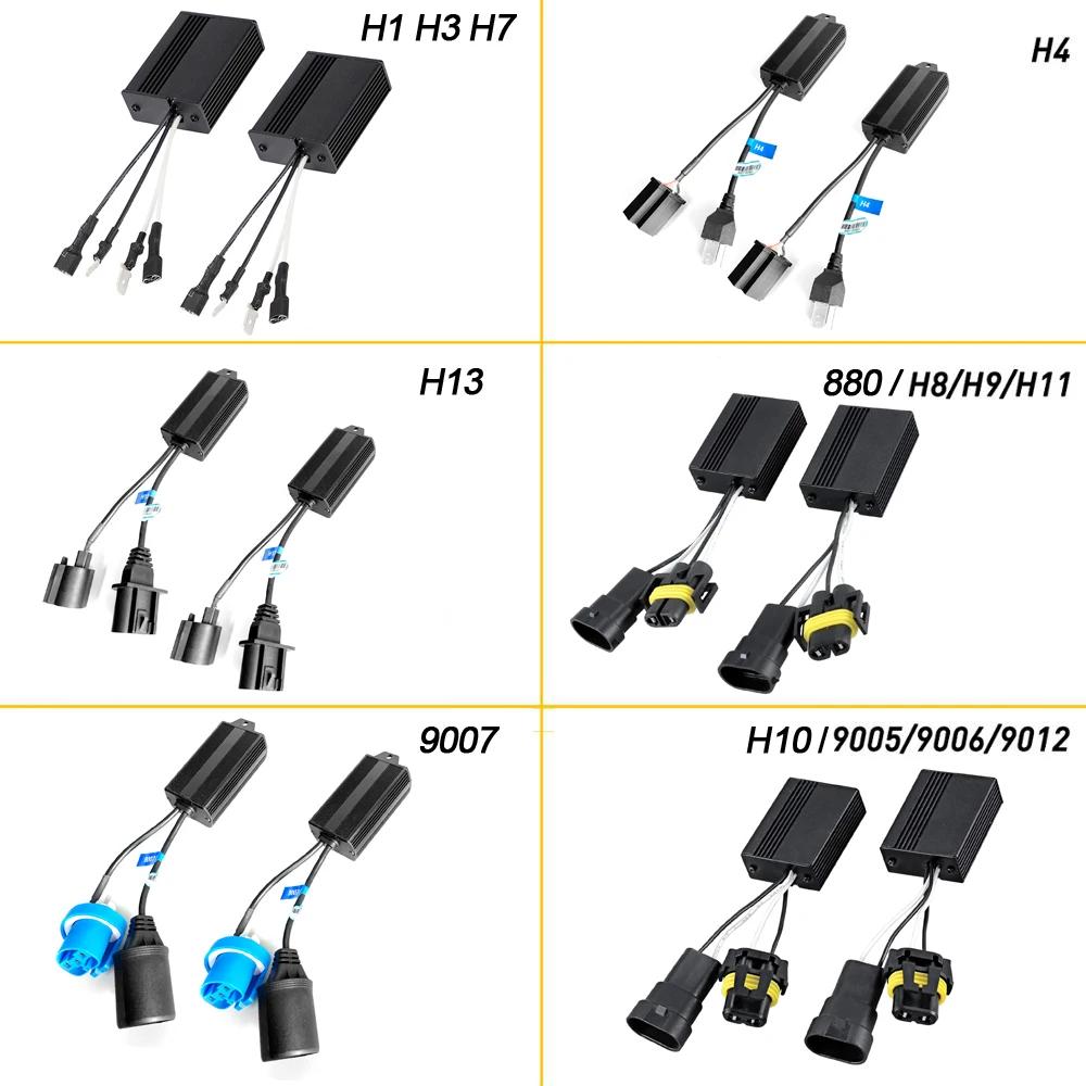 Adaptateur de décodeur H7 H4 H11 H8 H9 H1 9005 HB3 9006 HB4 9012 HIR2 9007 HB5 LED Canbus sans erreu