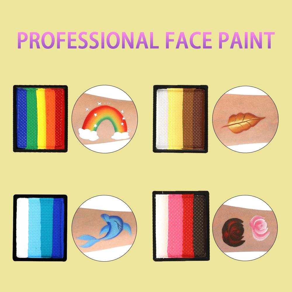 Bowitzki Kit de peinture pour le visage professionnel pour enfants adultes ensemble de peinture pour
