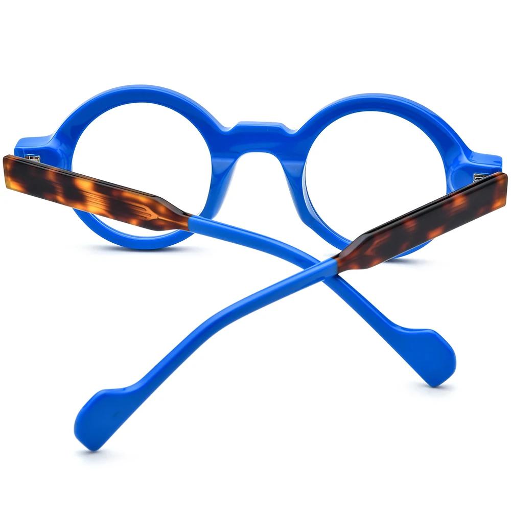 NIANZHEN acétate lunettes cadre hommes nouveau rond marque Design lunettes femmes rétro Vintage lune