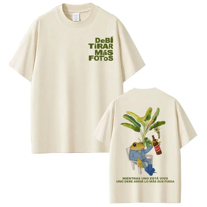 T-shirt Rapper Bad Bunny Debi Tirar Mas Fotos DTMF World Tour T-shirts Homme Femme Mode Vintage Hip 