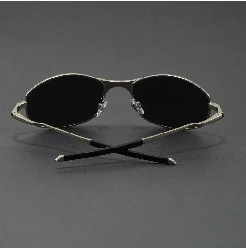 Lunettes de soleil polarisées pour hommes, Protection UV400, monture métallique Ultra légère, pour l