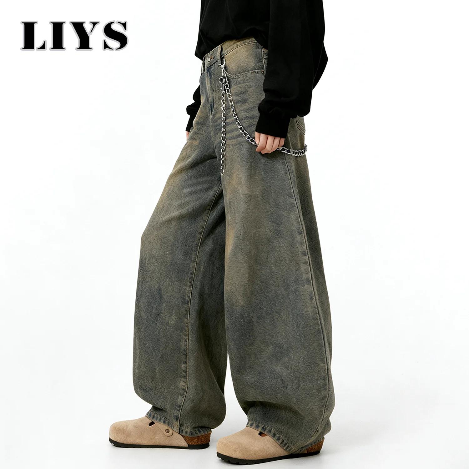 Jean Baggy rétro américain à jambes larges pour hommes, Streetwear coréen en détresse y2k, vêtements