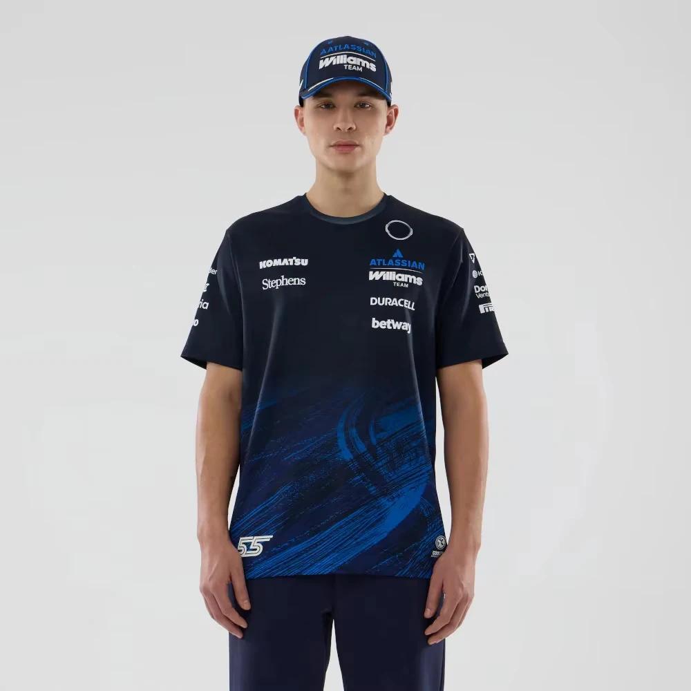Nouveau T-shirt de course Williams 2026 Carlos Sainz 55 Alex Albon 23 – Hauts de sport d'extérieur à