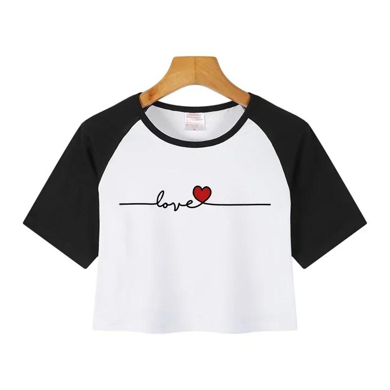 T-shirt graphique drôle pour femme, style coréen, décontracté, imprimé Y2K, Harajuku, GOTH, court, M
