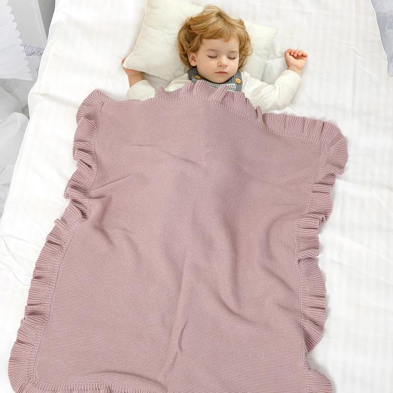 Couvertures en Tricot Solide pour Nouveau-né, Nourrisson, Enfants, Garçons, Bol, Poussette, Pépinièr